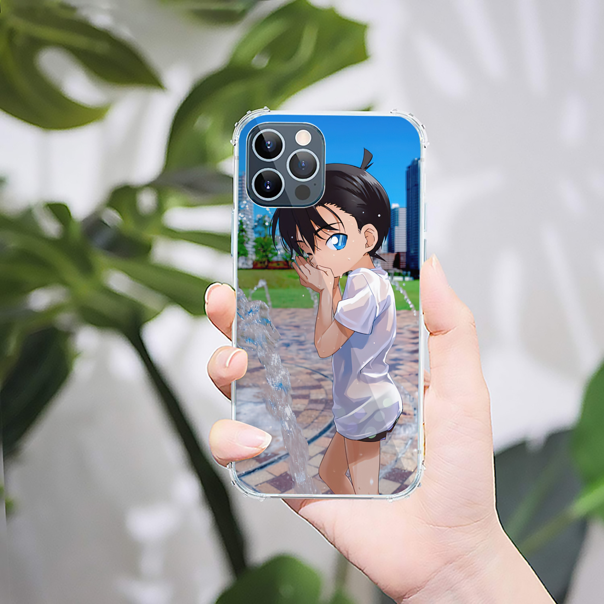 （画像用） 名探偵コナン Detective Conan 【iPhone 12シリーズ対応】透明スマホケース（クリアソフトケース）